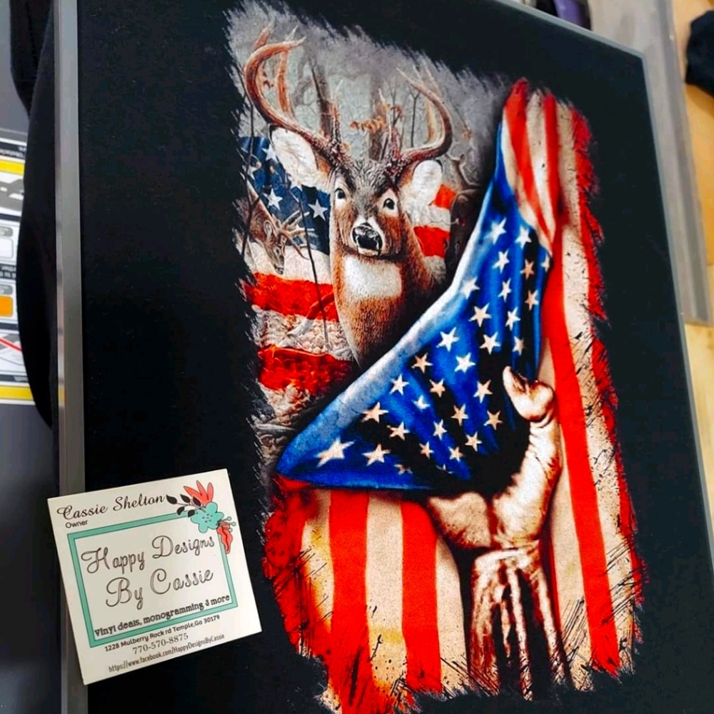 American Flag deer shirt